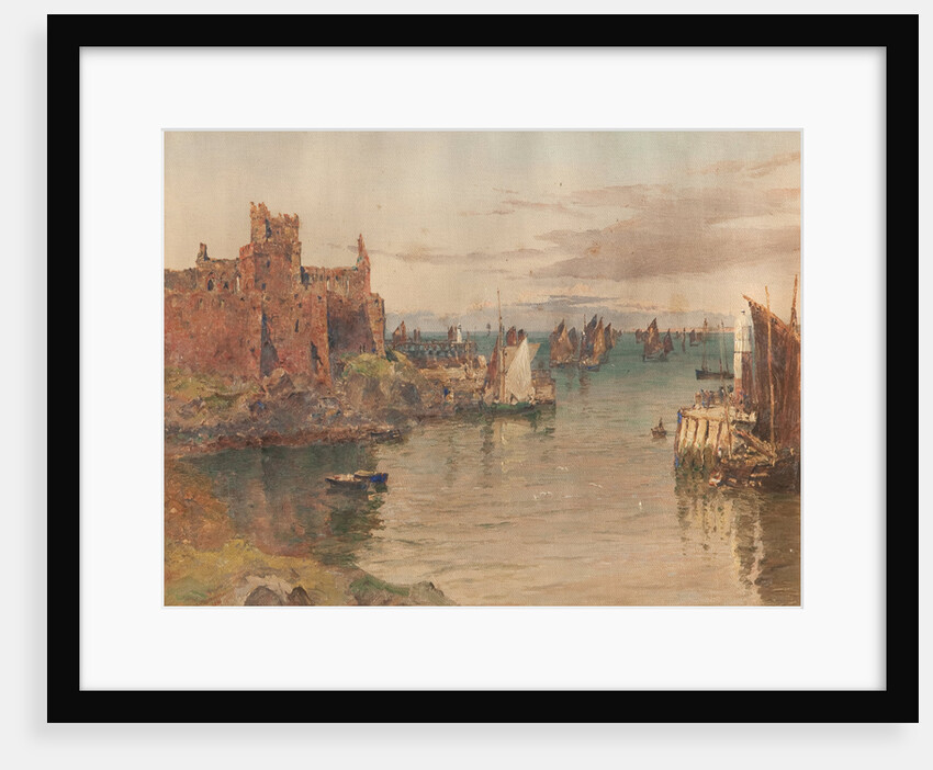 Peel Castle and Pier Head by John Miller Nicholson