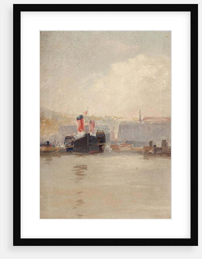 Red-funnelled steamer by John Miller Nicholson