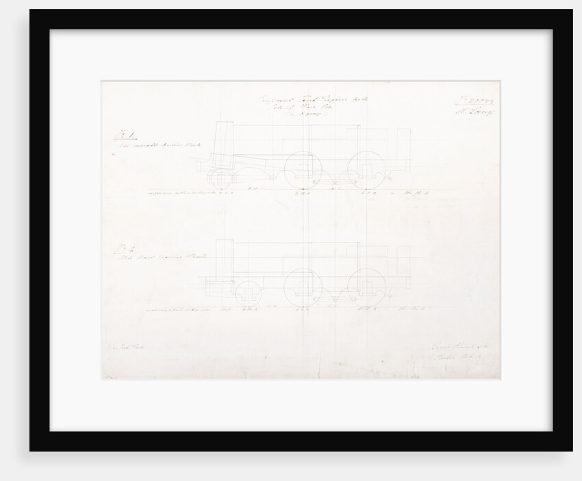 Plan of Isle of Man Railway engines No.1 and No.2 by Anonymous