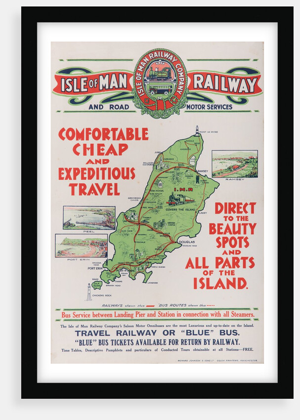 Isle of Man Railway and Road Motor Services. Comfortable cheap and expeditious travel... by Unknown