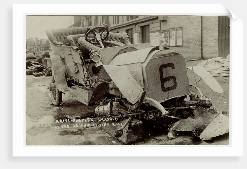 Ariel-Simplex smashed in the 1907 Heavy Touring Motorcar race by Anonymous