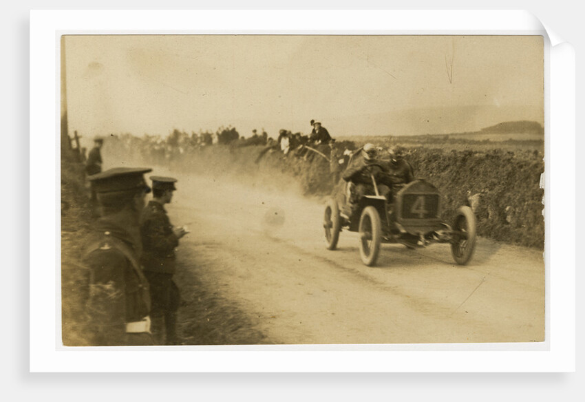 Algernon Lee Guinness in a Darracq, 1908 Tourist Trophy motorcar race by Anonymous