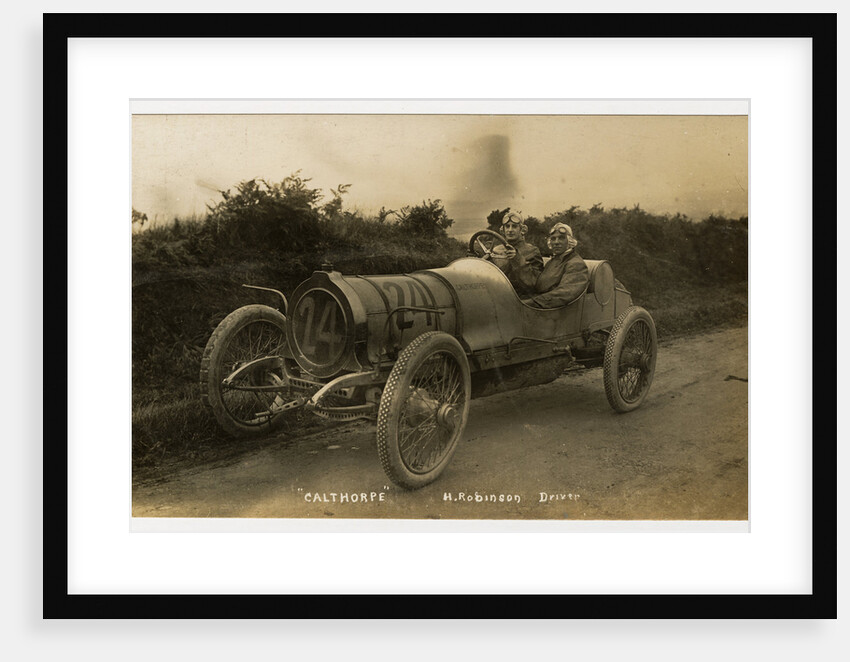 H. Robinson in a Calthorpe, No.24  1908 Tourist Trophy motorcar race by Anonymous