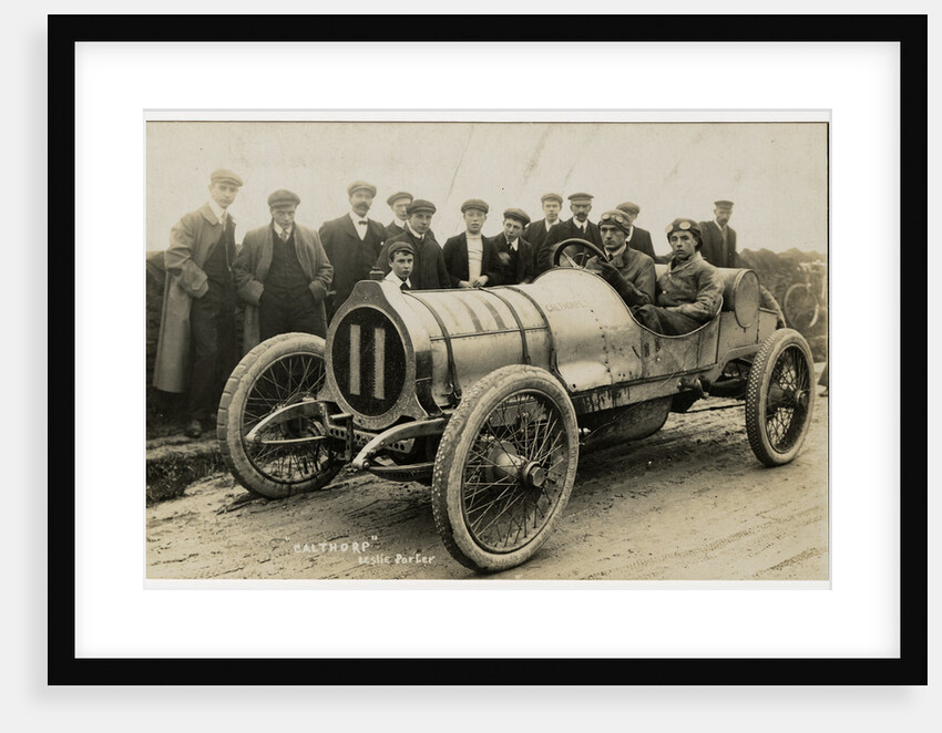 Leslie Porter in a Calthorpe, 1908 Tourist Trophy motorcar race by Anonymous