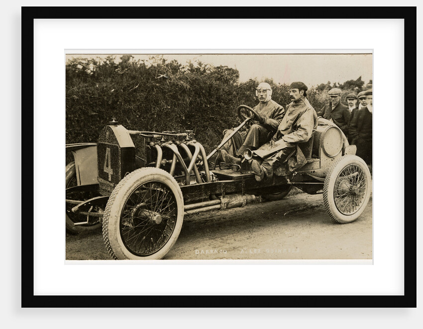 Algernon Lee Guinness in a Darracq, 1908 Tourist Trophy motorcar race by Anonymous
