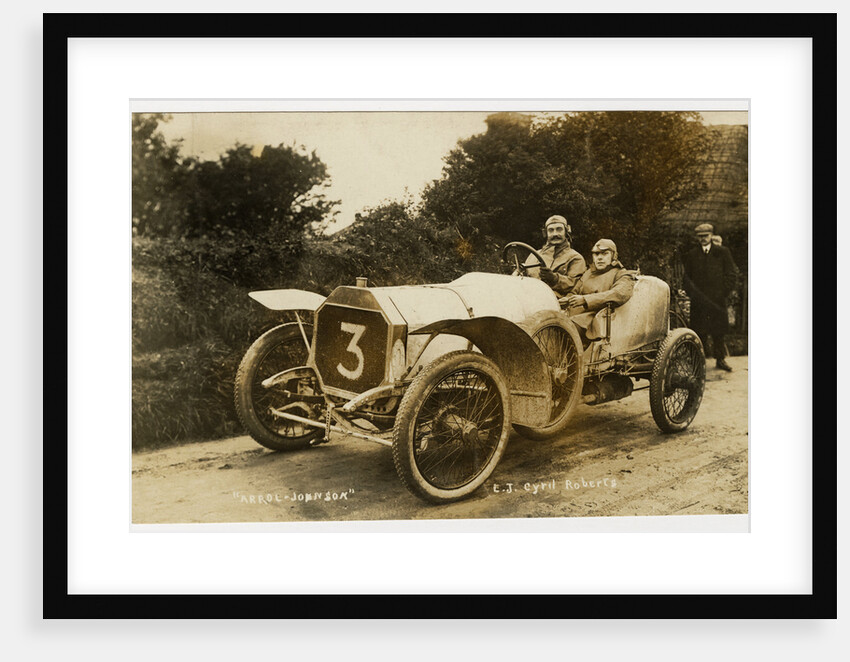 E.J. Cyril-Roberts in an Arrol-Johnson, 1908 Tourist Trophy motorcar race by Anonymous
