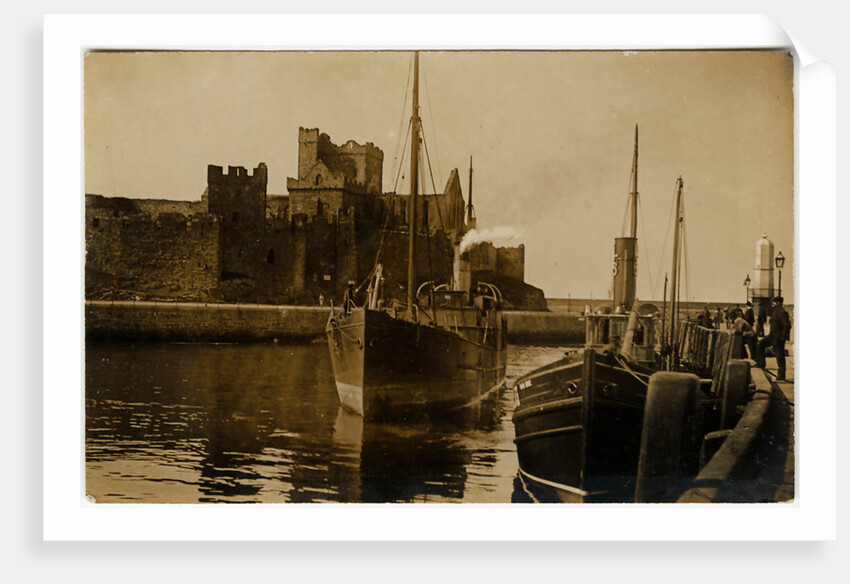 Steam Drifter 'Manx Bride' at Peel by George Goodwin