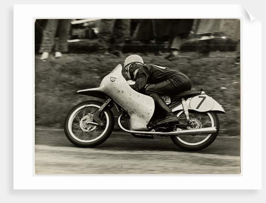 Rupert Hollans, riding NSU number 7, 1954 Lightweight TT (Tourist Trophy) by T.M. Badger