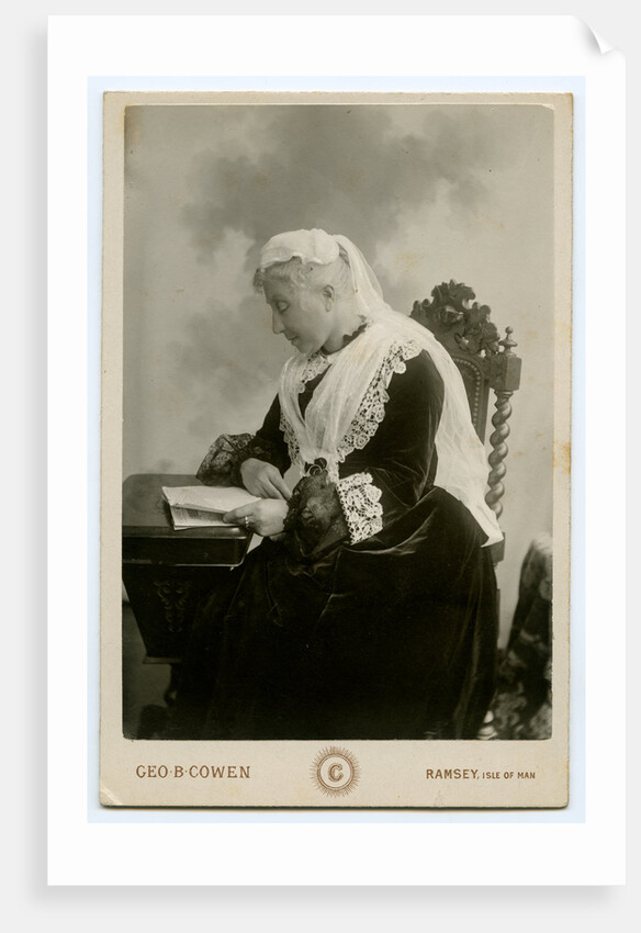 Mrs Eleanor Paton seated at a desk by George Bellett Cowen