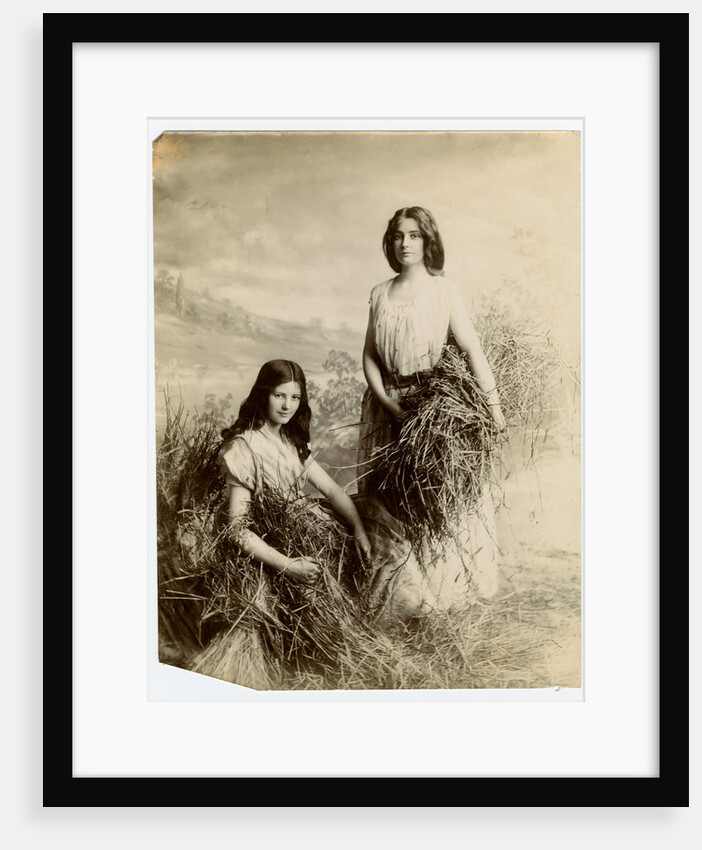 The Gleaners modelled by sisters Elsie and Glen Smith by George Bellett Cowen