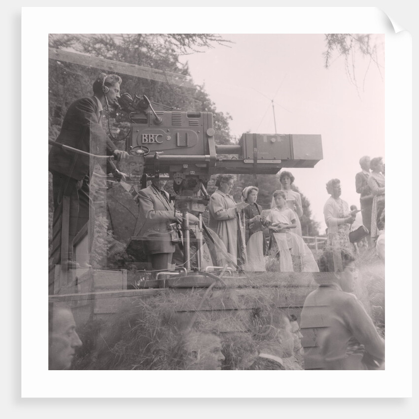 BBC televising the Braddan open air church service by Manx Press Pictures