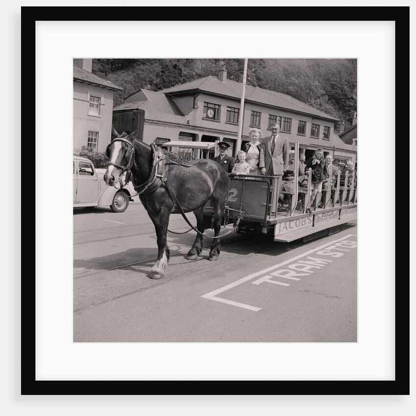 Mr & Mrs King on horse tram, Tourist Board by Manx Press Pictures
