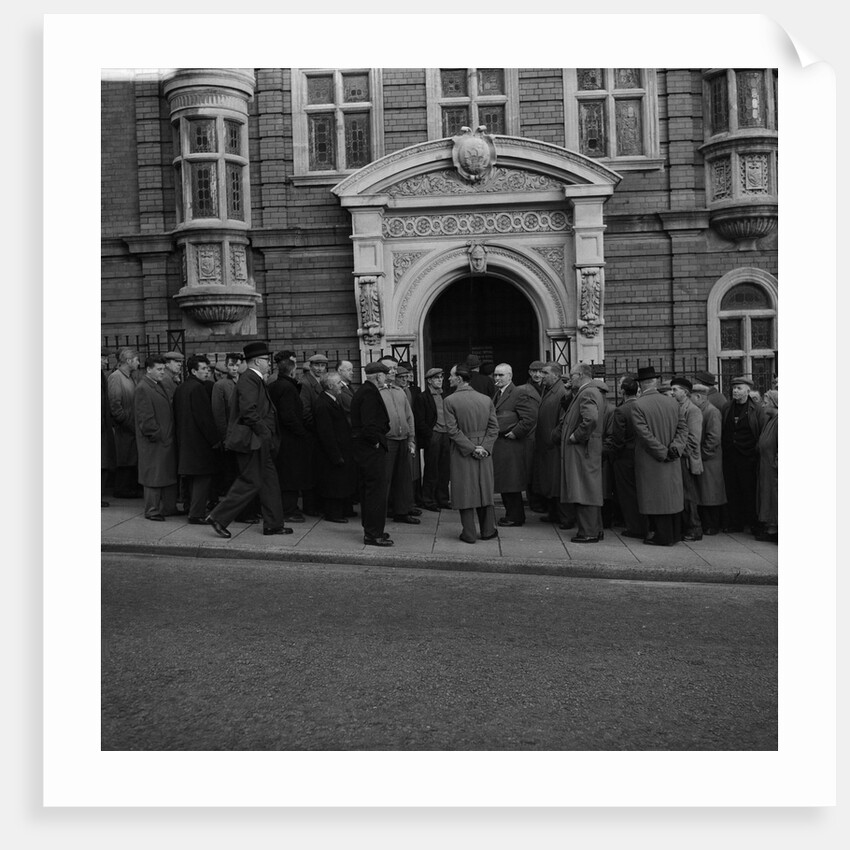 Unemployed outside The House of Keys, Douglas by Manx Press Pictures