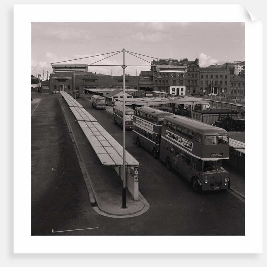 Double-decker buses and bus station, Douglas by Manx Press Pictures