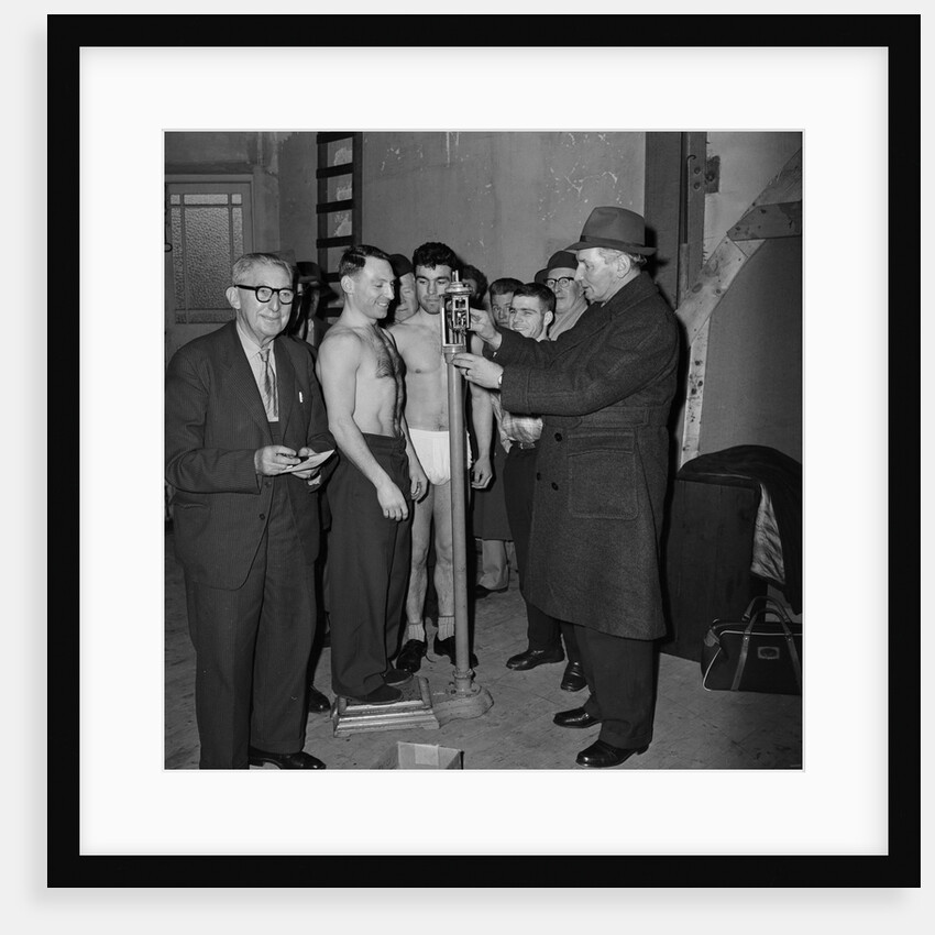 Boxing weigh-in, Villa by Manx Press Pictures