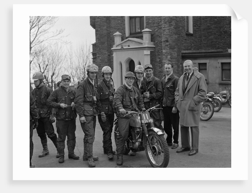 Peveril Easter Motorcycle Trial start by Manx Press Pictures