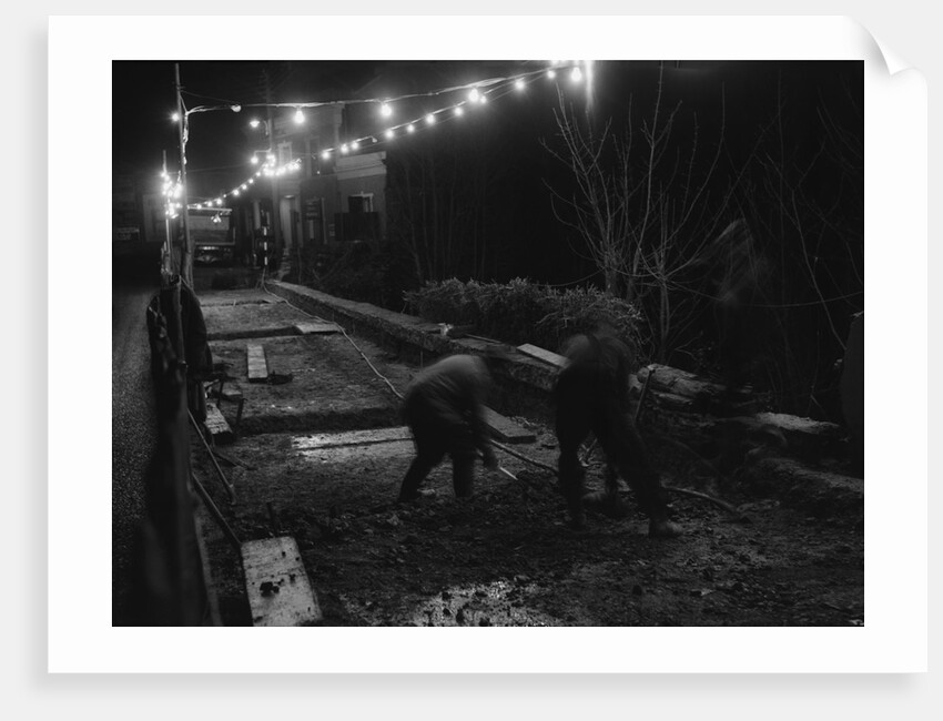 Building bridge by night, Laxey by Manx Press Pictures