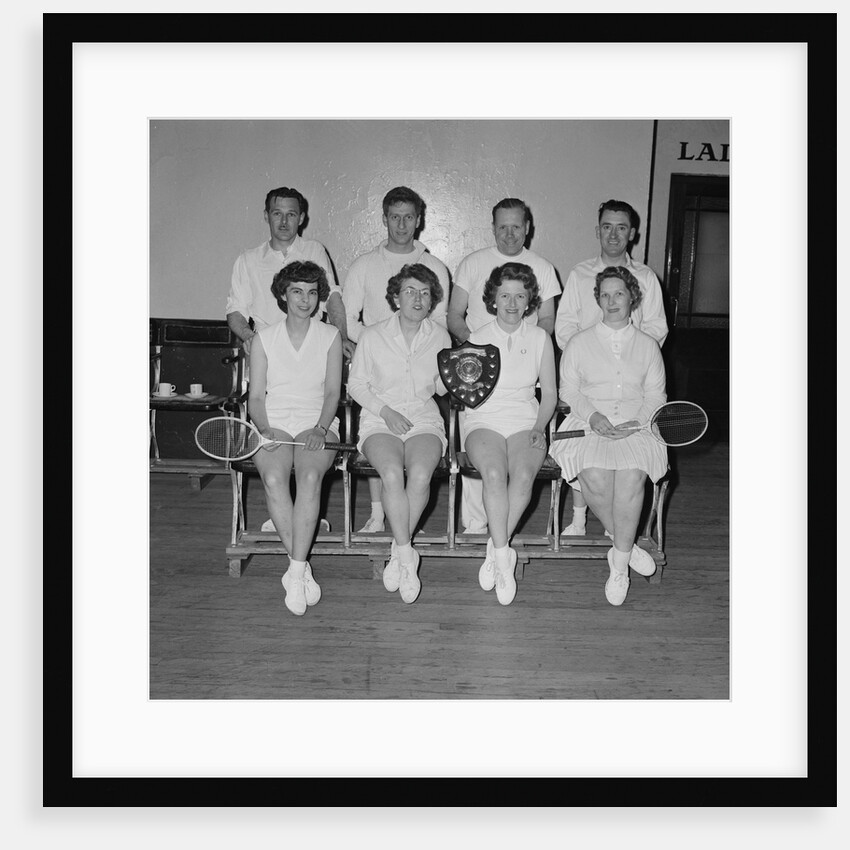 Men and women badminton teams at holiday camp, Isle of Man by Manx Press Pictures