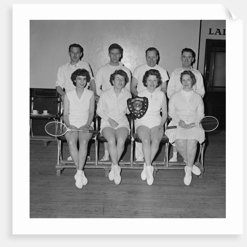 Men and women badminton teams at holiday camp, Isle of Man by Manx Press Pictures