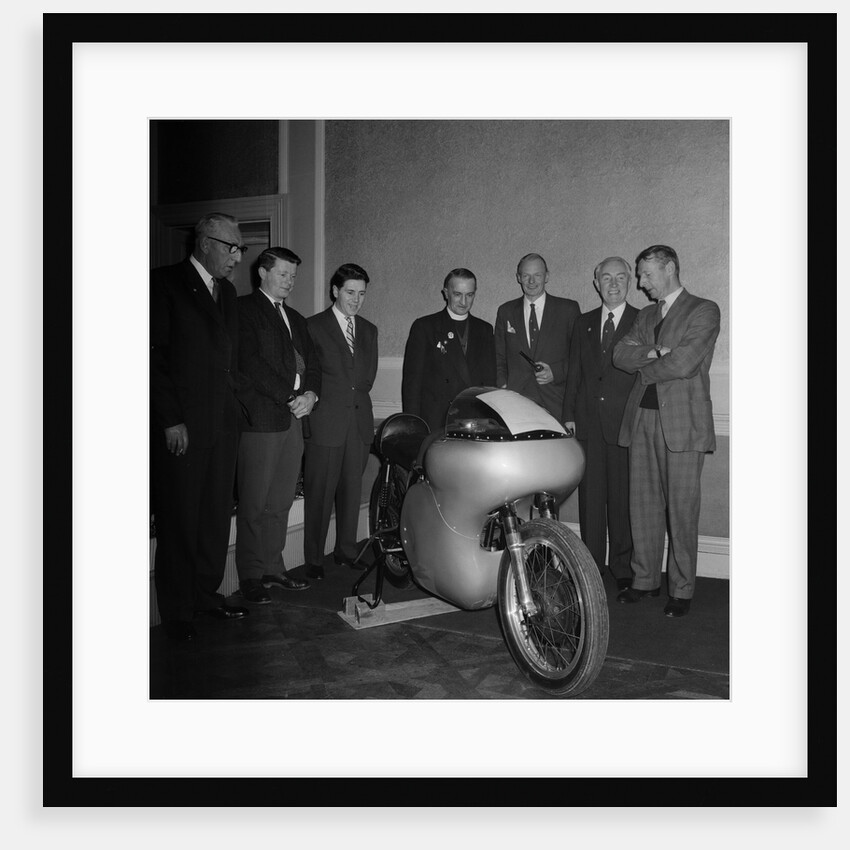 Manx Motor Cycle Club (MMCC) with new 'streamlining', part of dinner at Castle Mona, Douglas by Manx Press Pictures
