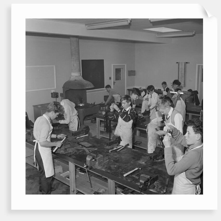 Metalwork classroom at the new Castle Rushen School, Castletown by Manx Press Pictures