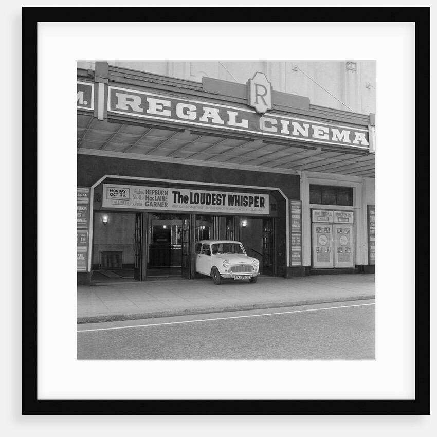 Mini Minor car at the Regal Cinema, Douglas by Manx Press Pictures