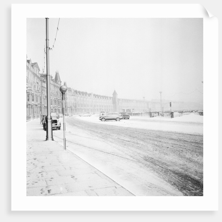 Snow on Douglas Promenade by Manx Press Pictures