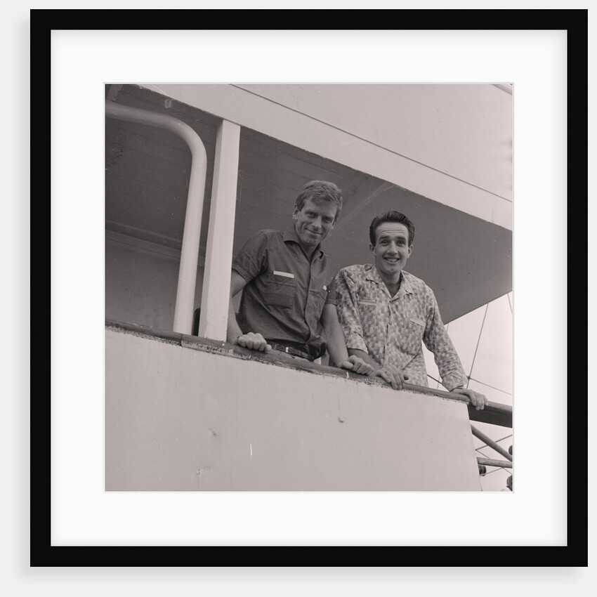 DJs Tom Lodge (left) and Alan Turner onboard Radio Caroline by Manx Press Pictures