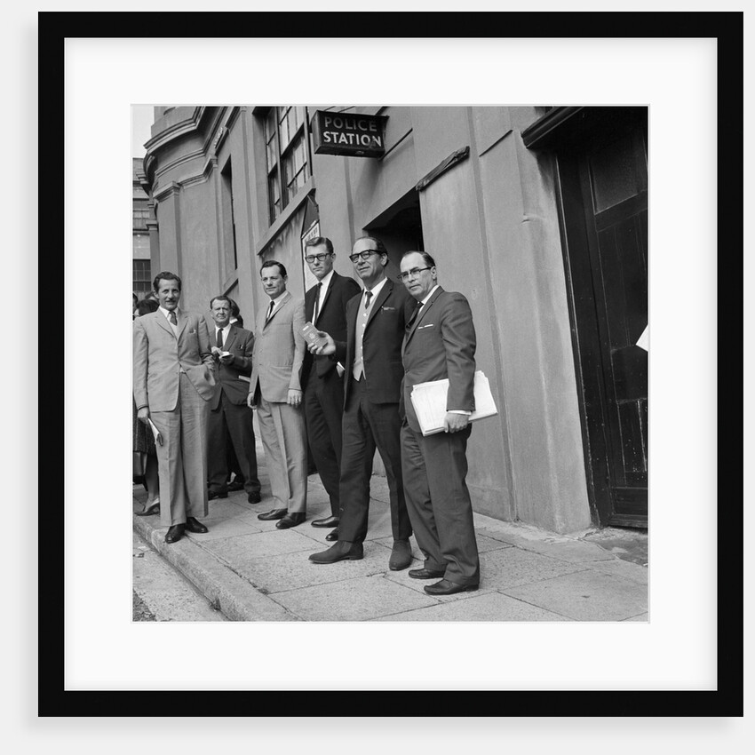Douglas Casino 'free men' outside police station, Isle of Man by Manx Press Pictures