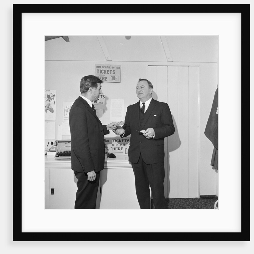 Speaker of the House of Keys receives first Isle of Man Lottery ticket by Manx Press Pictures