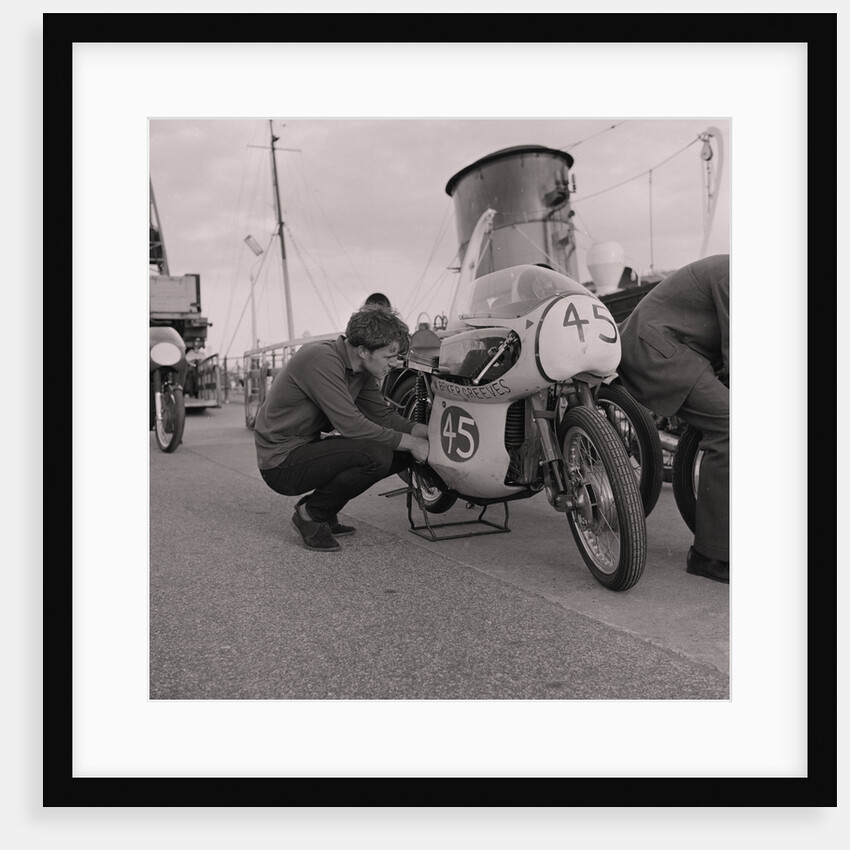 Manx Grand Prix bikes arrive by Manx Press Pictures