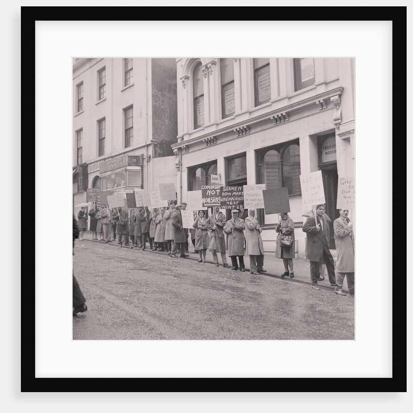 Strike pickets at Transport House by Manx Press Pictures