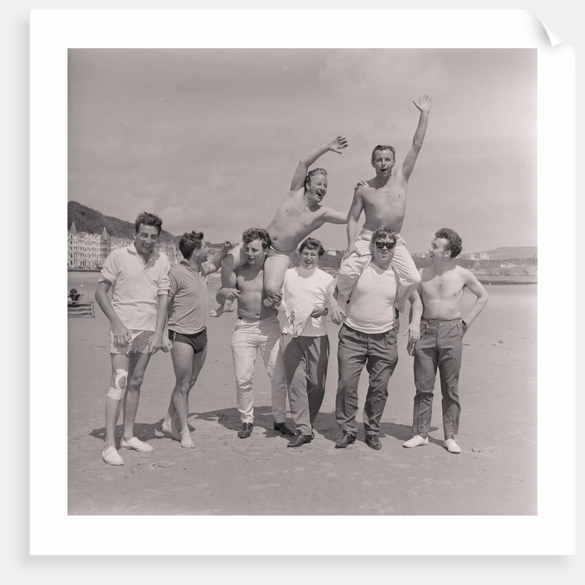 Holidaymakers on Douglas beach (?) by Manx Press Pictures