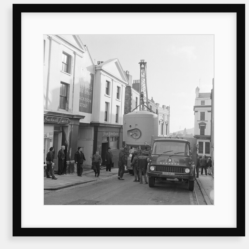 Guinness vat installed at Bucknall's, Isle of Man by Manx Press Pictures