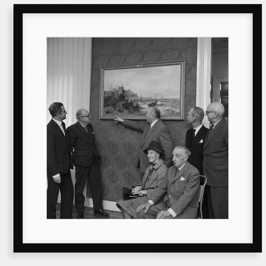Unveiling of the painting 'Peel Castle and Shore' by Henry James Holding, Manx Museum, Douglas by Manx Press Pictures