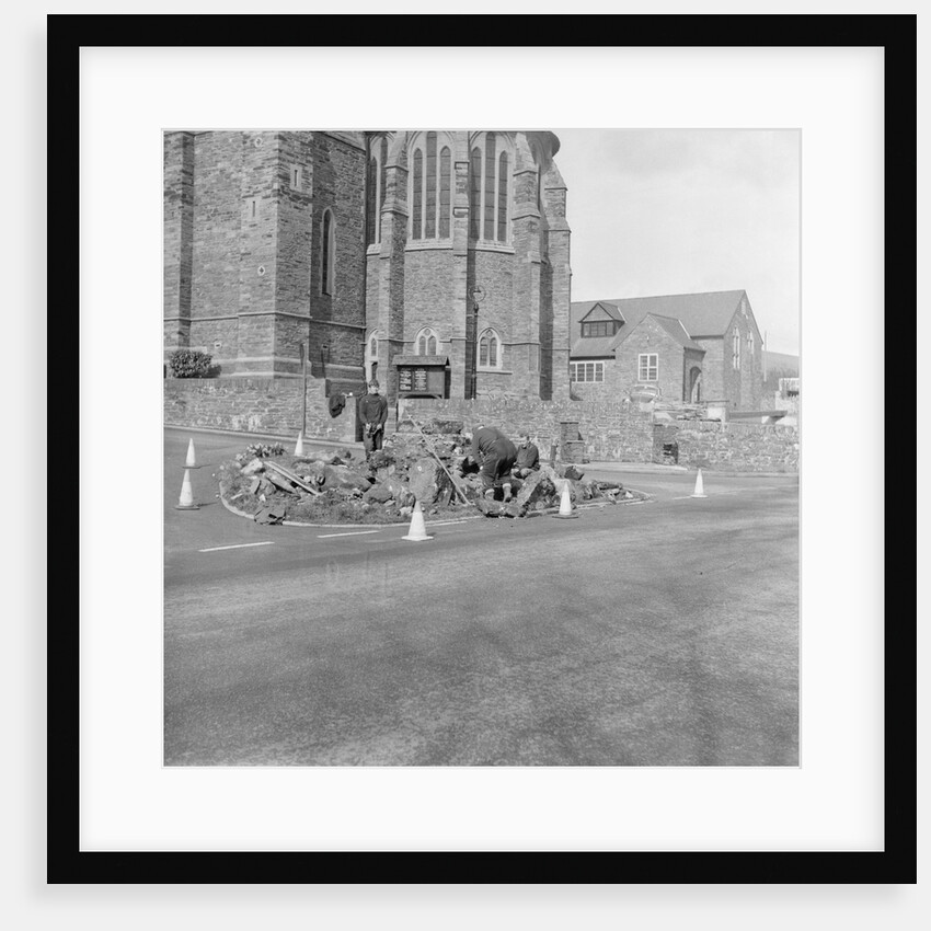 Demolition of War Memorial, Braddan by Manx Press Pictures