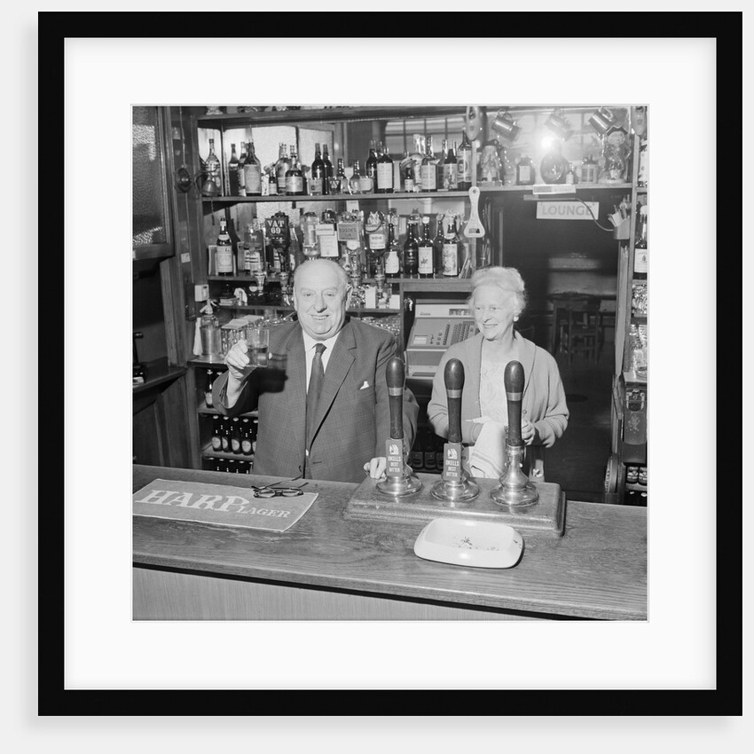 Retiring publican behind the bar, Isle of Man by Manx Press Pictures