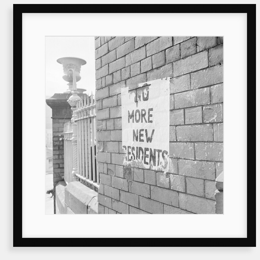 'No More New Residents' bill poster by Manx Press Pictures