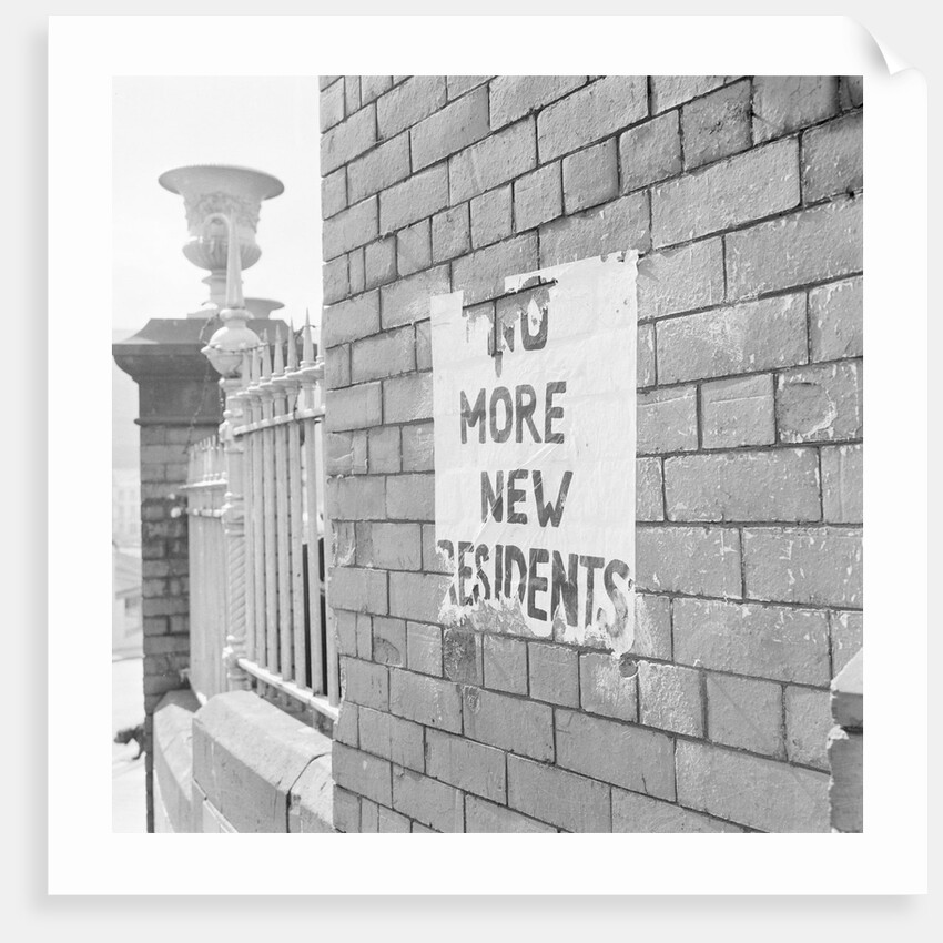 'No More New Residents' bill poster by Manx Press Pictures