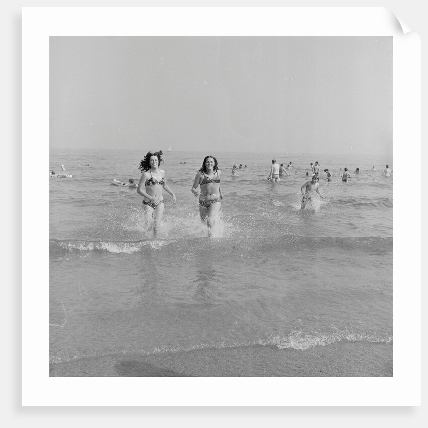 Holidaymakers in the sea at Douglas by Manx Press Pictures
