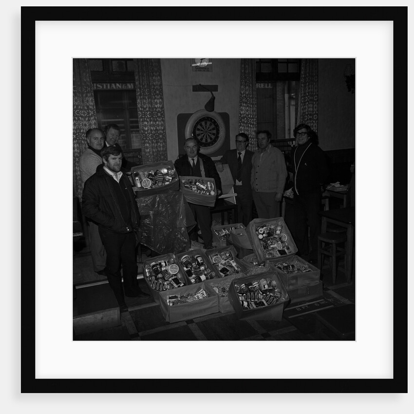 Publicans with Christmas hampers, Isle of Man by Manx Press Pictures
