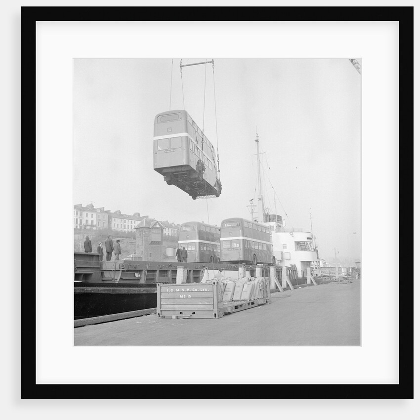 New buses arrive off boat, Douglas Harbour by Manx Press Pictures