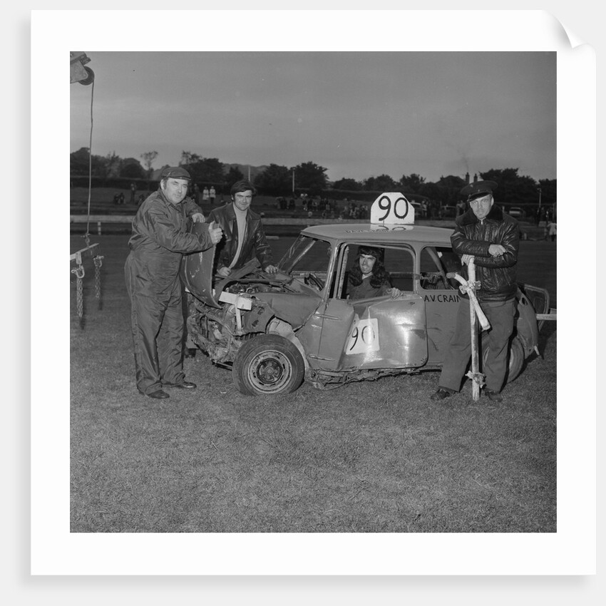 Stock car racing (Dave Craine in driver's seat) by Manx Press Pictures