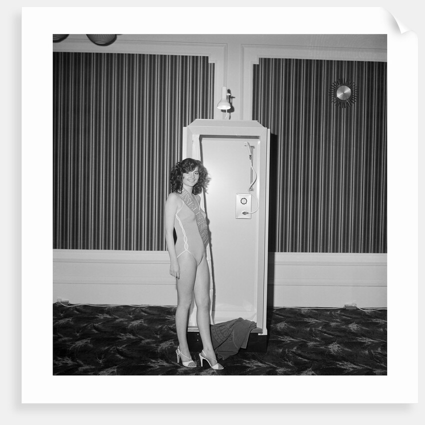 Miss Isle of Man in shower cubicle, Villiers, Douglas by Manx Press Pictures