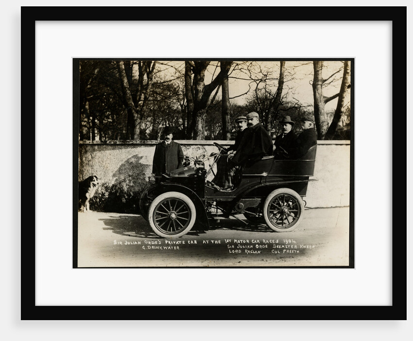 Sir Julian Orde's private motorcar at the first motorcar races 1904 by Anonymous