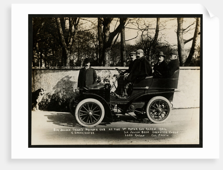 Sir Julian Orde's private motorcar at the first motorcar races 1904 by Anonymous