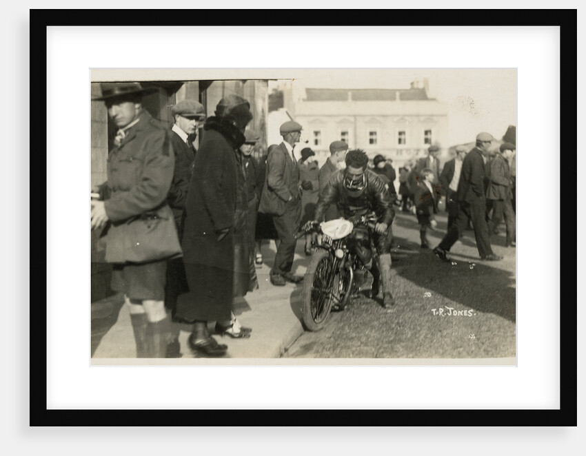T.R. Jones on a motorcycle by Thomas Horsfell Midwood
