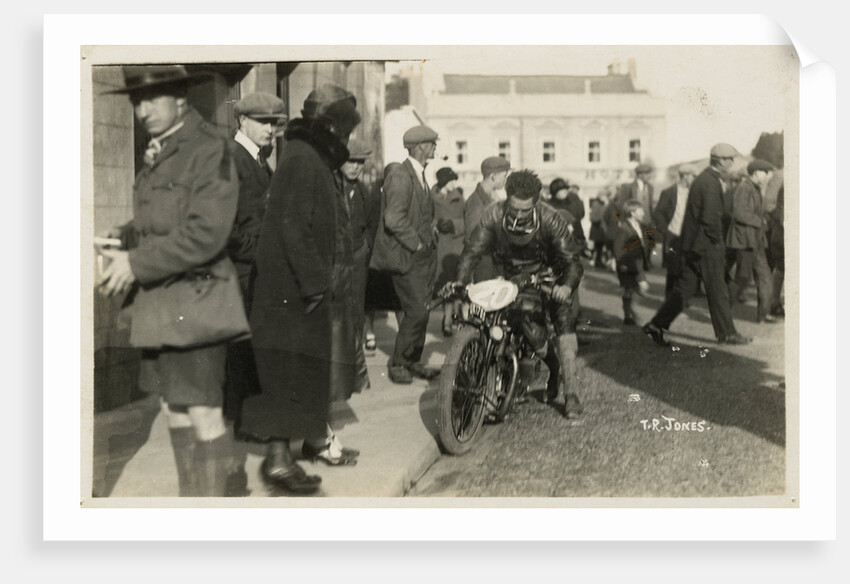 T.R. Jones on a motorcycle by Thomas Horsfell Midwood