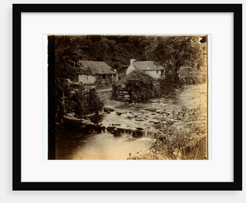 Glen Auldyn Cottages and weir by W. H. Tomkinson