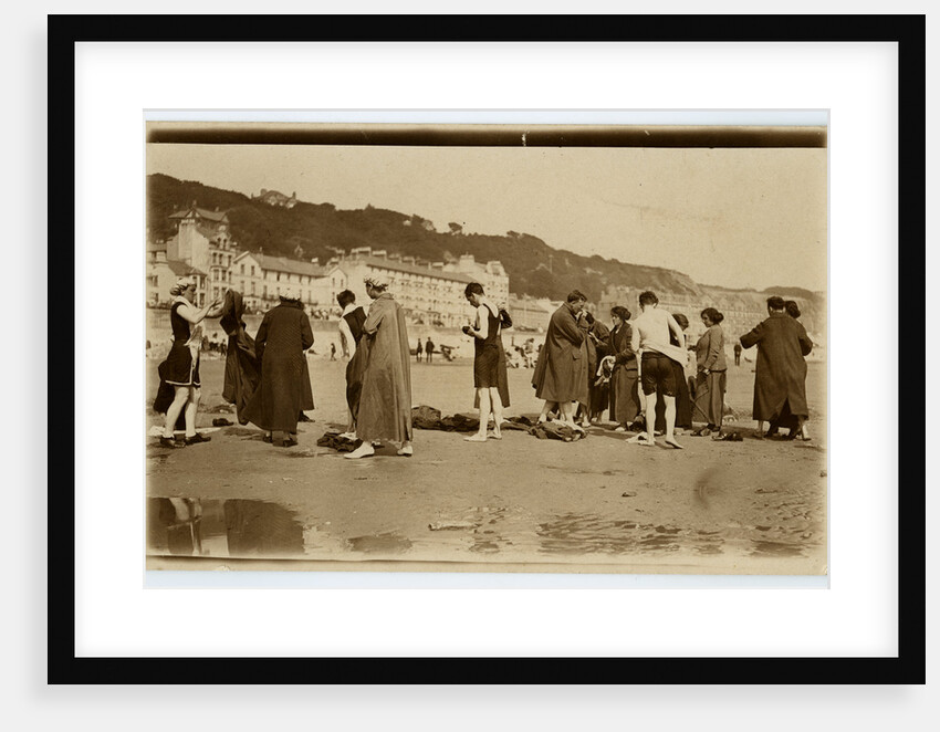 Bathers on Douglas beach by Anonymous